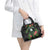 Custom Hawaii Volleyball Shoulder Handbag Kakau Abstract and Tropical Plants Black Color - Polynesian Pride