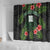 Custom Hawaii Volleyball Shower Curtain Kakau Abstract and Tropical Plants Black Color - Polynesian Pride