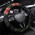 Hawaii Volleyball Steering Wheel Cover Kakau Abstract and Tropical Plants Black Color - Polynesian Pride