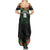 Custom Hawaii Volleyball Summer Maxi Dress Kakau Abstract and Tropical Plants Black Color - Polynesian Pride