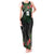 Custom Hawaii Volleyball Tank Maxi Dress Kakau Abstract and Tropical Plants Black Color - Polynesian Pride