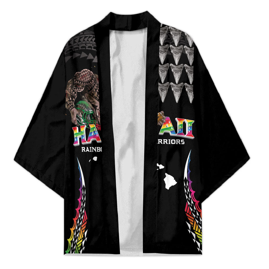 Custom Hawaii Rainbow Warriors Kimono Kakau Shark Tooth and Polynesian Art Tattoo