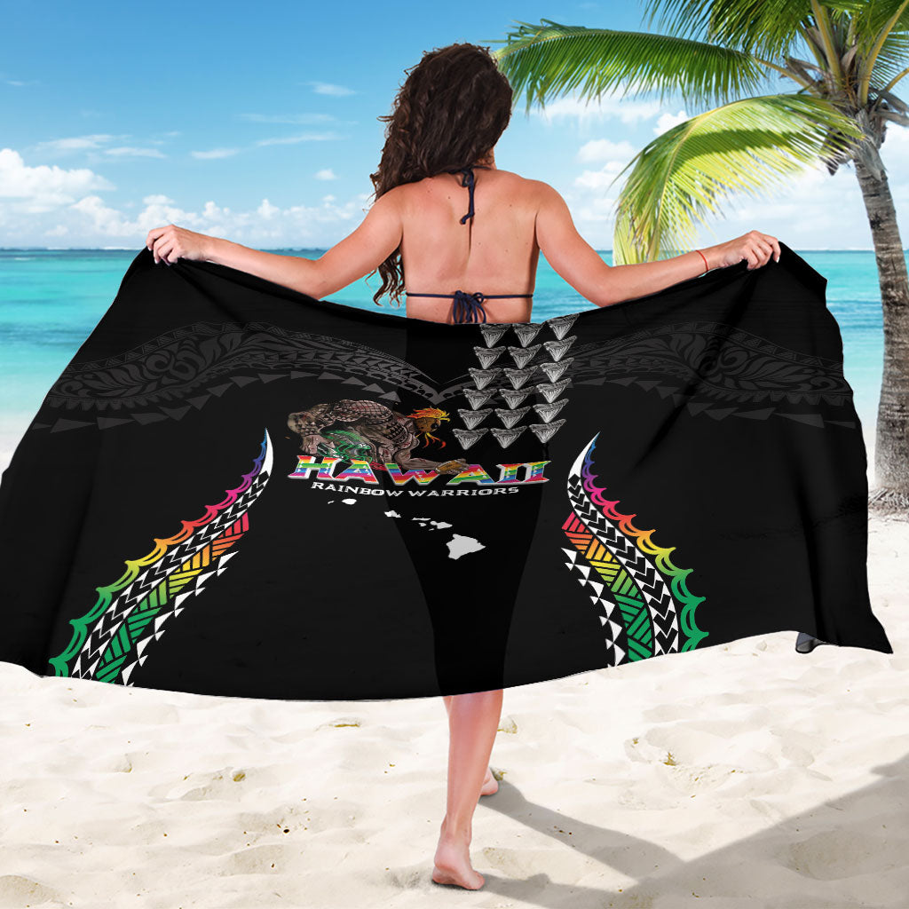 Hawaii Rainbow Warriors Sarong Kakau Shark Tooth and Polynesian Art Tattoo LT03 - Polynesian Pride