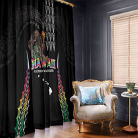 Hawaii Rainbow Warriors Window Curtain Kakau Shark Tooth and Polynesian Art Tattoo LT03 - Polynesian Pride