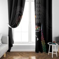 Hawaii Rainbow Warriors Window Curtain Kakau Shark Tooth and Polynesian Art Tattoo LT03 - Polynesian Pride