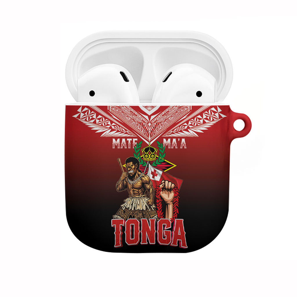 Mate Ma'a Tonga AirPods Case Traditional Warrior and Ngatu Art Pattern