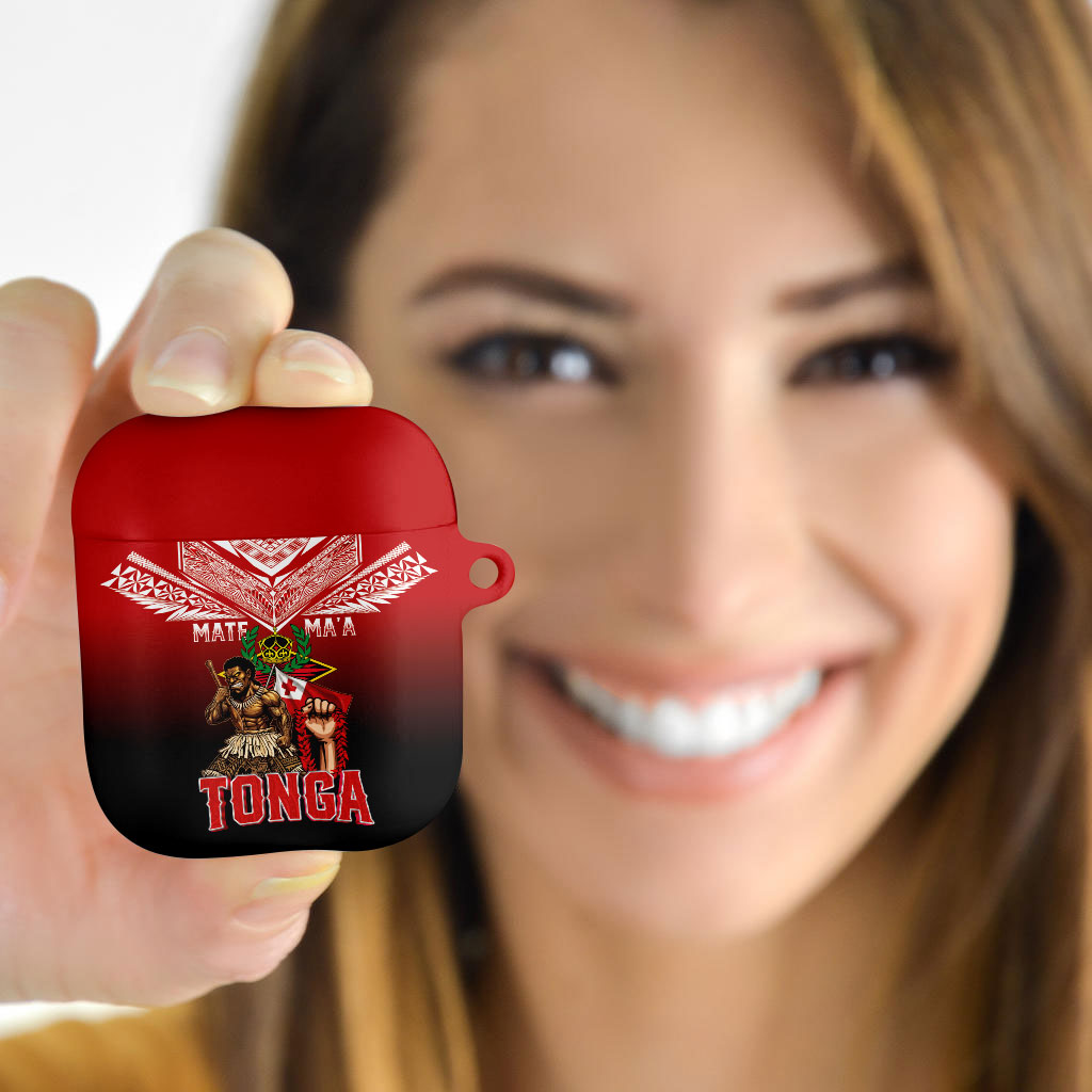 Mate Ma'a Tonga AirPods Case Traditional Warrior and Ngatu Art Pattern