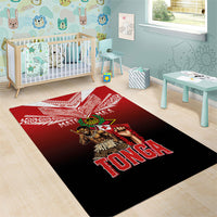 Mate Ma'a Tonga Area Rug Traditional Warrior and Ngatu Art Pattern LT03 - Polynesian Pride