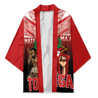 Mate Ma'a Tonga Kimono Traditional Warrior and Ngatu Art Pattern LT03 Unisex Red - Polynesian Pride