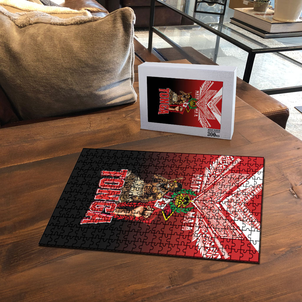 Mate Ma'a Tonga Puzzle Traditional Warrior and Ngatu Art Pattern LT03 - Polynesian Pride