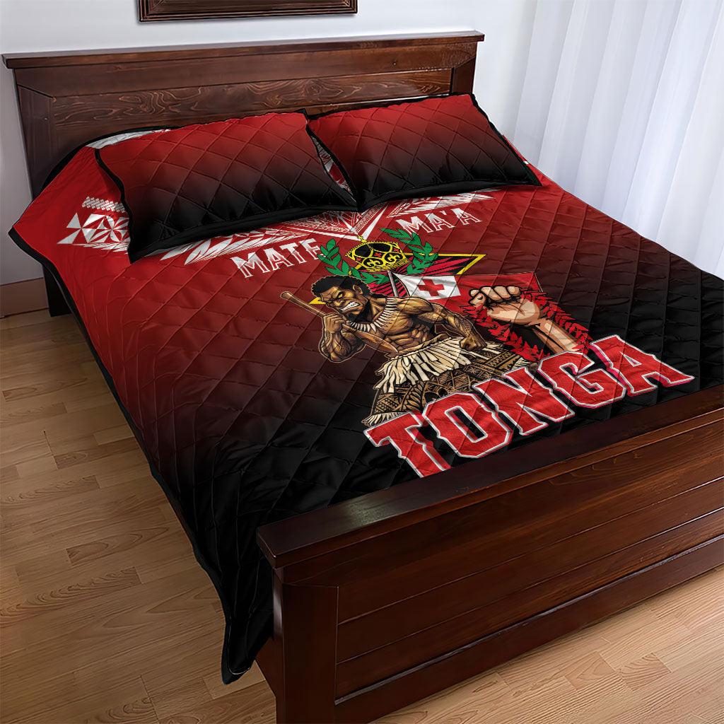 Mate Ma'a Tonga Quilt Bed Set Traditional Warrior and Ngatu Art Pattern LT03 - Polynesian Pride