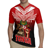 Mate Ma'a Tonga Rugby Jersey Traditional Warrior and Ngatu Art Pattern LT03 - Polynesian Pride