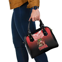 Mate Ma'a Tonga Shoulder Handbag Traditional Warrior and Ngatu Art Pattern LT03 - Polynesian Pride
