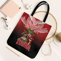 Mate Ma'a Tonga Tote Bag Traditional Warrior and Ngatu Art Pattern
