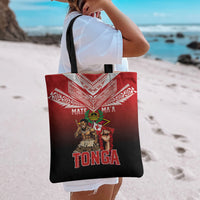 Mate Ma'a Tonga Tote Bag Traditional Warrior and Ngatu Art Pattern