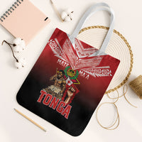 Mate Ma'a Tonga Tote Bag Traditional Warrior and Ngatu Art Pattern