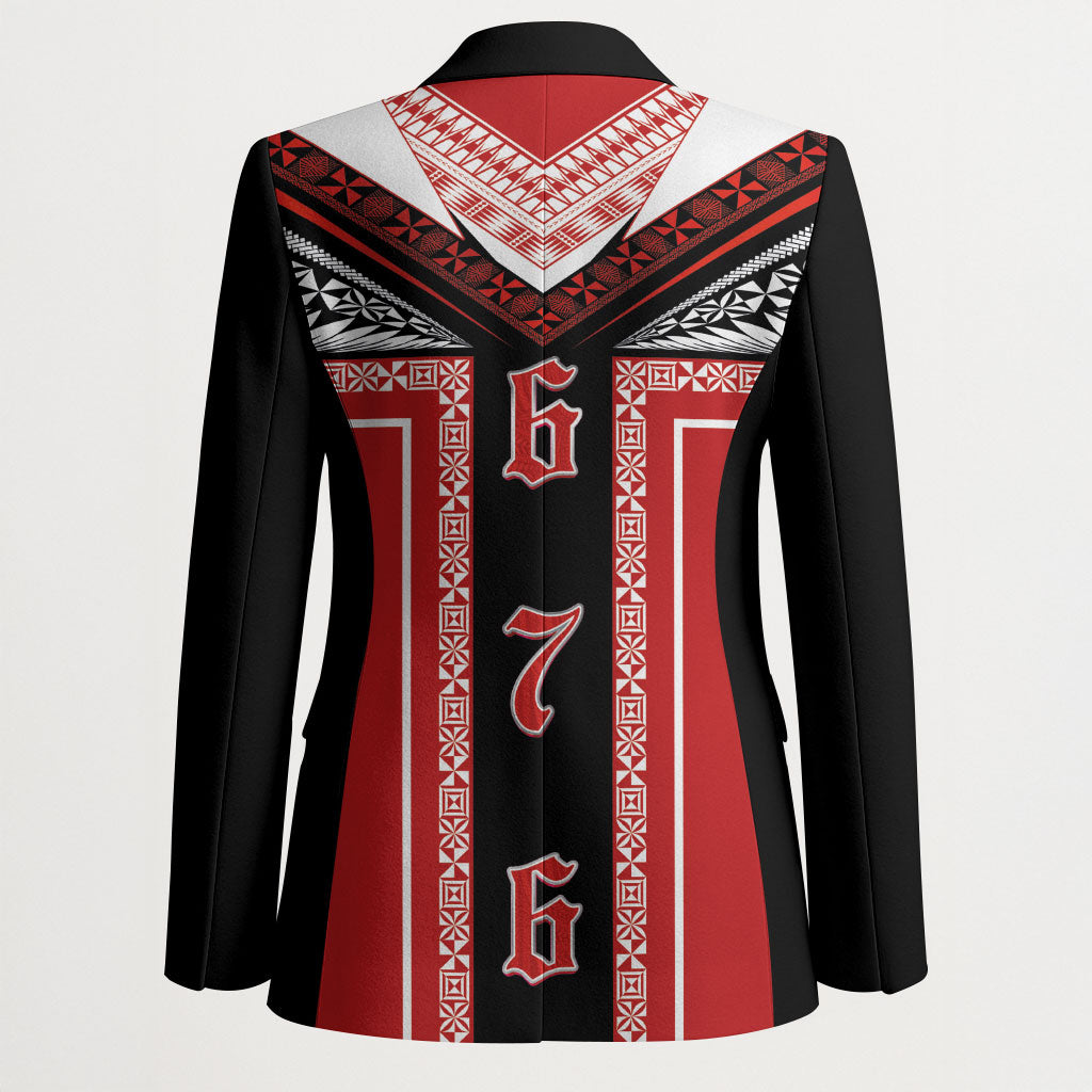 Tonga Blazer Tribal Pacific Ngatu Motif LT03 - Polynesian Pride