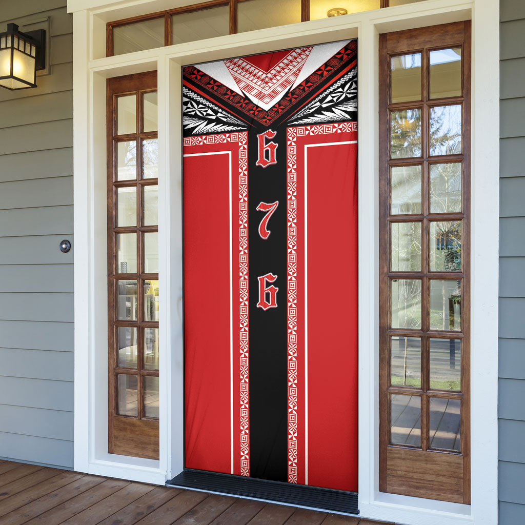Tonga Door Cover Tribal Pacific Ngatu Motif LT03 - Polynesian Pride