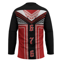 Tonga Hockey Jersey Tribal Pacific Ngatu Motif LT03 - Polynesian Pride