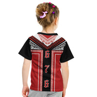 Tonga Kid T Shirt Tribal Pacific Ngatu Motif LT03 - Polynesian Pride