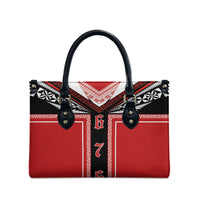 Tonga Leather Bag Tribal Pacific Ngatu Motif LT03 - Polynesian Pride