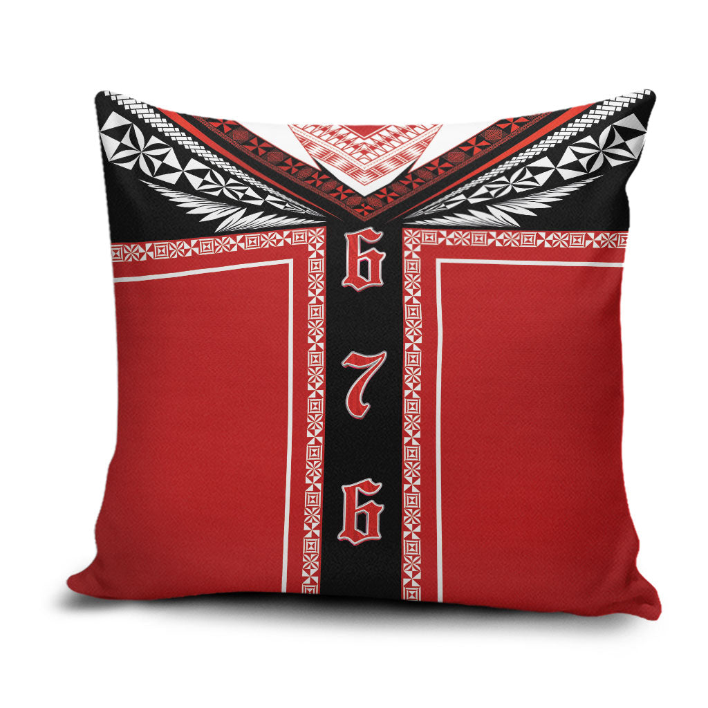 Tonga Pillow Cover Tribal Pacific Ngatu Motif LT03 Red - Polynesian Pride