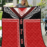 Tonga Quilt Tribal Pacific Ngatu Motif LT03 Red - Polynesian Pride