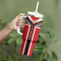 Tonga Tumbler With Handle Tribal Pacific Ngatu Motif LT03 - Polynesian Pride
