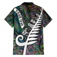 Personalized New Zealand Family Matching Tank Maxi Dress and Hawaiian Shirt Aotearoa Symbols With Silver Fern LT03 - Polynesian Pride