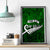 Personalized New Zealand Canvas Wall Art Silver Fern and Maori Symbols Papua Shell Green Style LT03 - Polynesian Pride