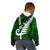 Personalized New Zealand Kid Hoodie Silver Fern and Maori Symbols Papua Shell Green Style LT03 - Polynesian Pride