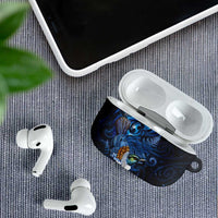Aotearoa Matariki AirPods Case Maori Tribal with Silver Fern and Tui Bird Galaxy Style - Polynesian Pride