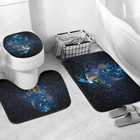 Aotearoa Matariki Bathroom Set Maori Tribal with Silver Fern and Tui Bird Galaxy Style - Polynesian Pride