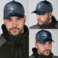 Aotearoa Matariki Classic Cap Maori Tribal with Silver Fern and Tui Bird Galaxy Style - Polynesian Pride