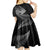 New Zealand Valentine Day Kid Short Sleeve Dress Aotearoa Warrior and Woman Love Heart Maori Pattern LT03 - Polynesian Pride