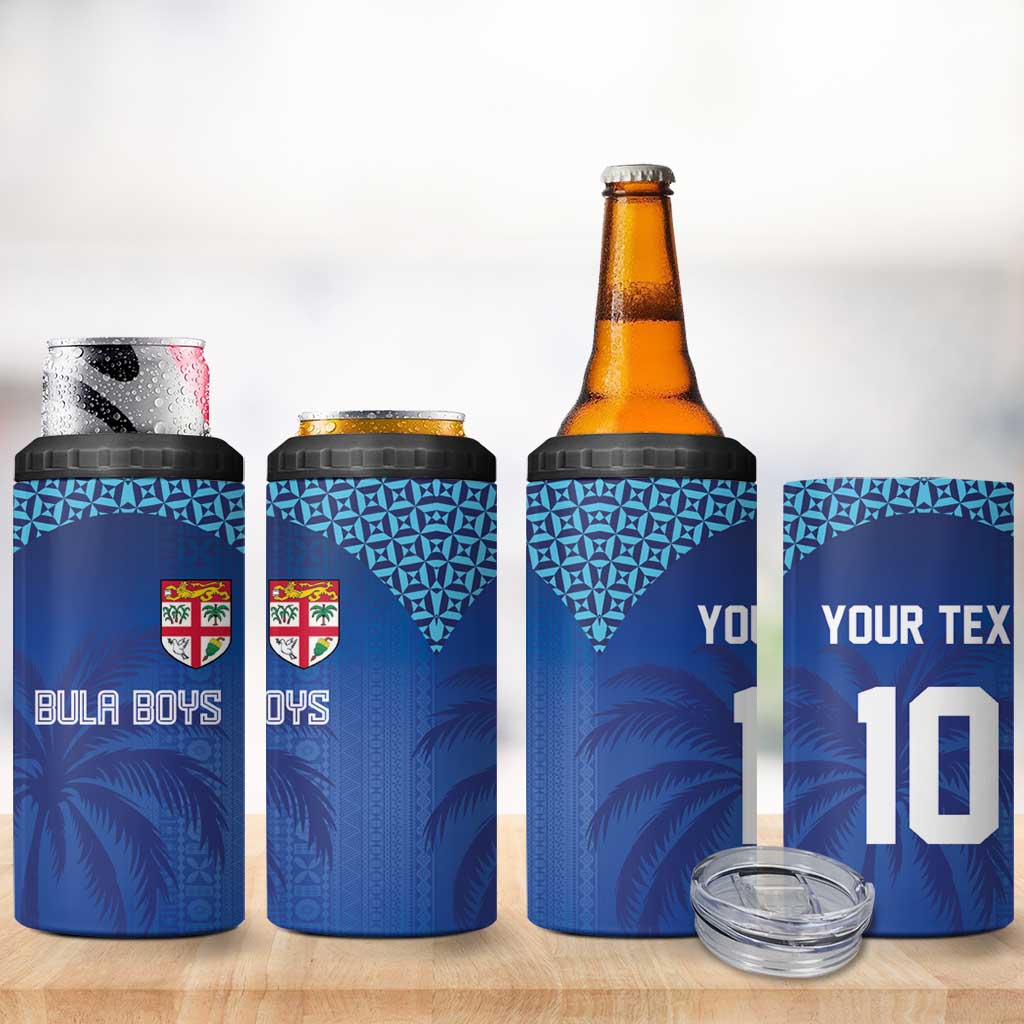 Custom Fiji Football-Towards World Cup 2026 4 in 1 Can Cooler Tumbler LT03 - Polynesian Pride