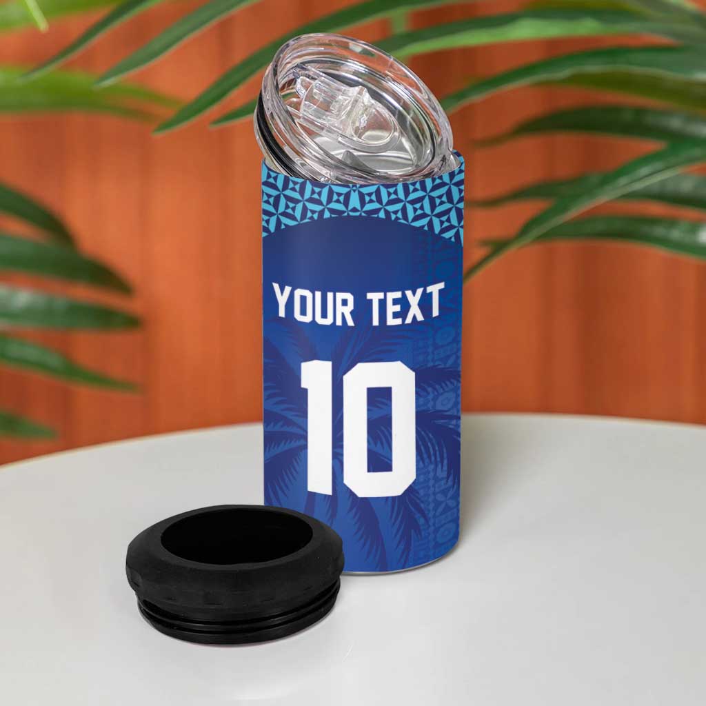 Custom Fiji Football-Towards World Cup 2026 4 in 1 Can Cooler Tumbler LT03 - Polynesian Pride