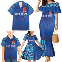 Custom Fiji Football-Towards World Cup 2026 Family Matching Mermaid Dress and Hawaiian Shirt