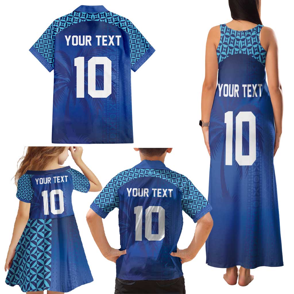 Custom Fiji Football-Towards World Cup 2026 Family Matching Tank Maxi Dress and Hawaiian Shirt