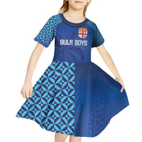 Custom Fiji Football-Towards World Cup 2026 Kid Short Sleeve Dress