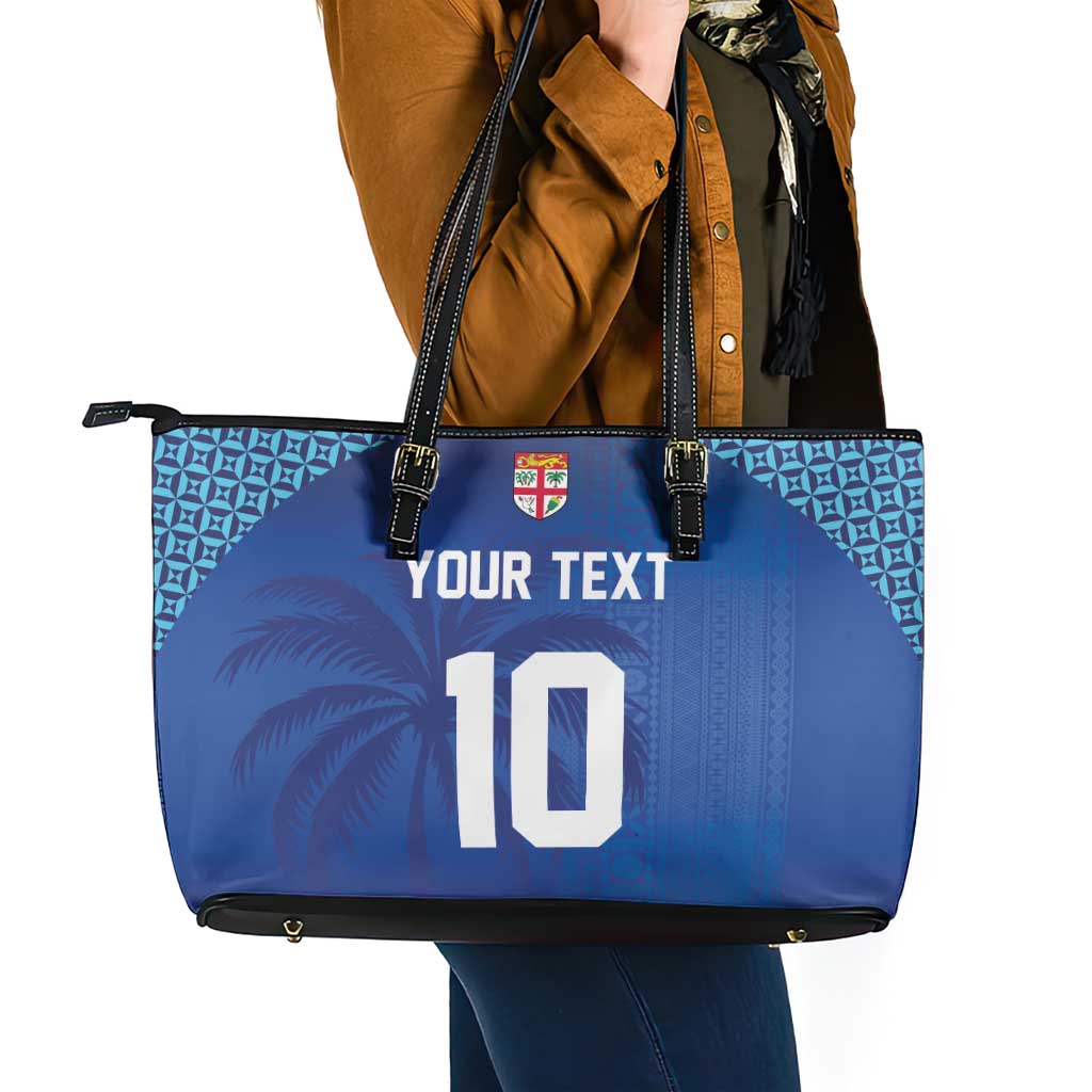 Custom Fiji Football-Towards World Cup 2026 Leather Tote Bag