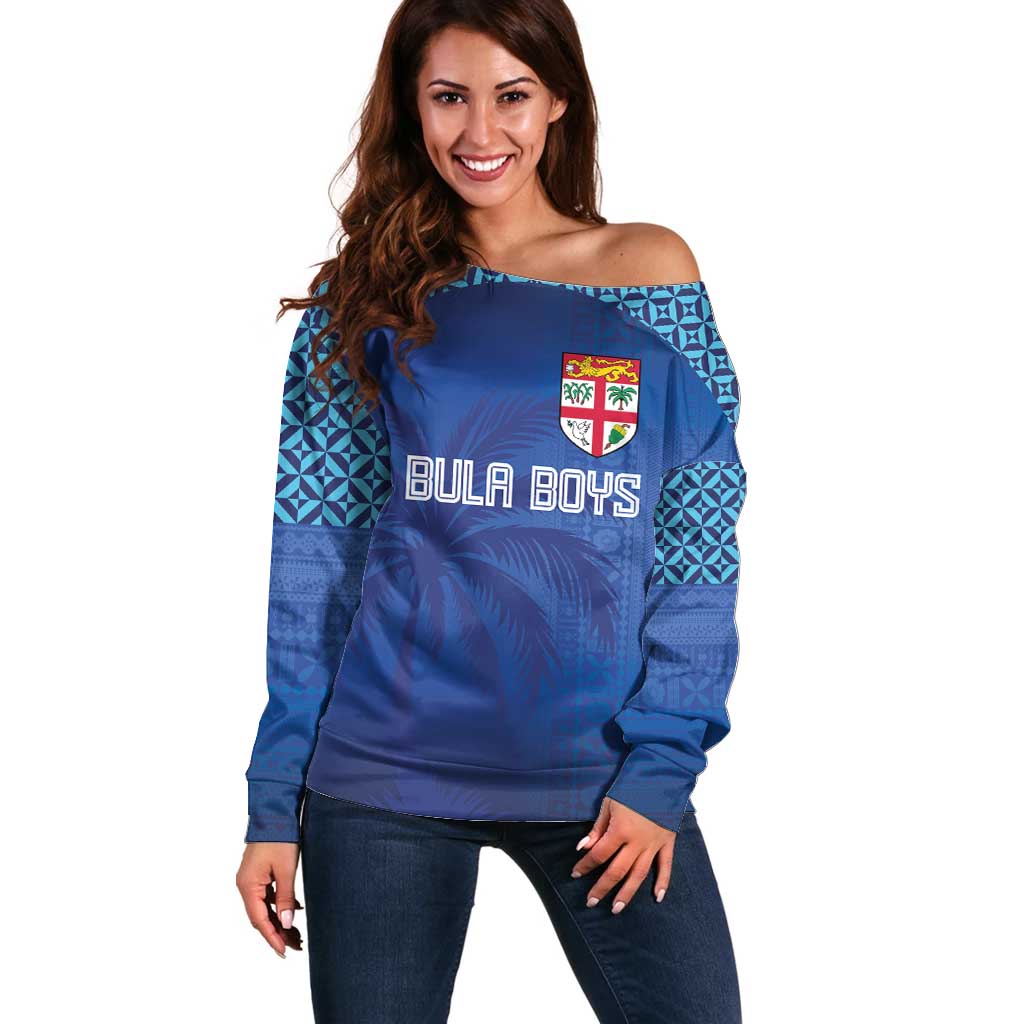 Custom Fiji Football-Towards World Cup 2026 Off Shoulder Sweater