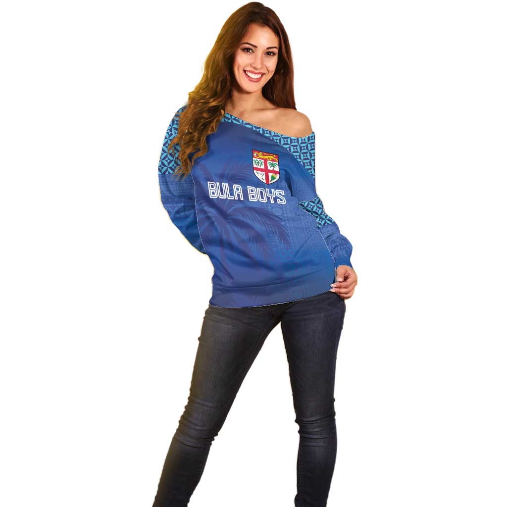 Custom Fiji Football-Towards World Cup 2026 Off Shoulder Sweater