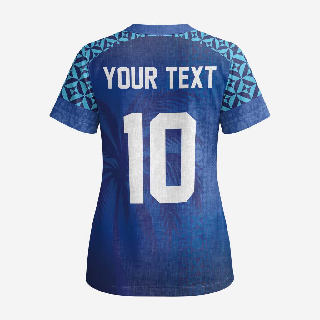 Custom Fiji Football-Towards World Cup 2026 Scrub Top - Polynesian Pride