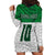 Custom Hawaii Volleyball-Kakau Motif Green Color Hoodie Dress