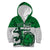 Custom Hawaii Volleyball-Kakau Motif Green Color Kid Hoodie