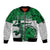 Custom Hawaii Volleyball-Kakau Motif Green Color Sleeve Zip Bomber Jacket