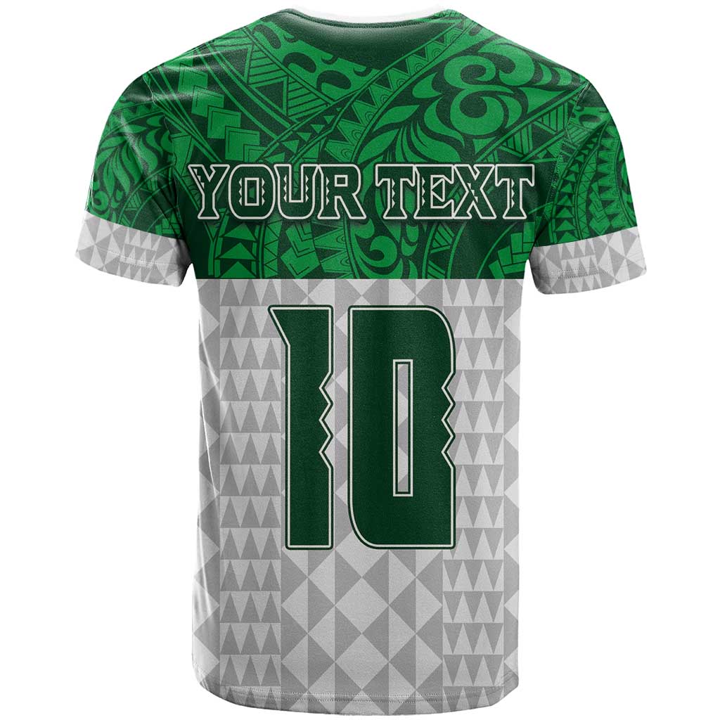 Custom Hawaii Volleyball-Kakau Motif Green Color T Shirt