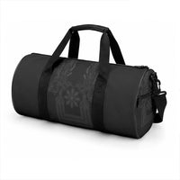 Philippines Barong Style Duffle Bag with Polynesian Art and Leaf Motif Black Color