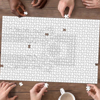 Philippines Barong Style Puzzle with Polynesian Art and Leaf Motif White Color